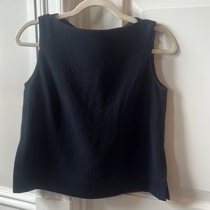 Mm lafleur navy blue top
